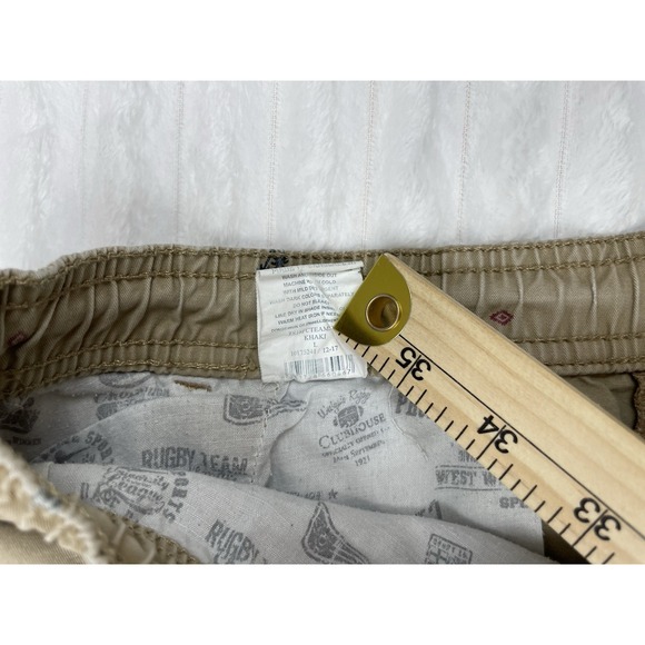 Teamspirit Men's Comfy Casual Pull On Shorts Khaki Size Large 100% Cotton Preppy - Picture 10 of 11